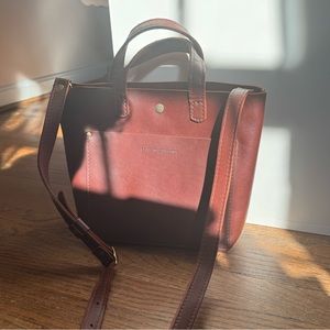 PLG NWOT cognac mini crossbody